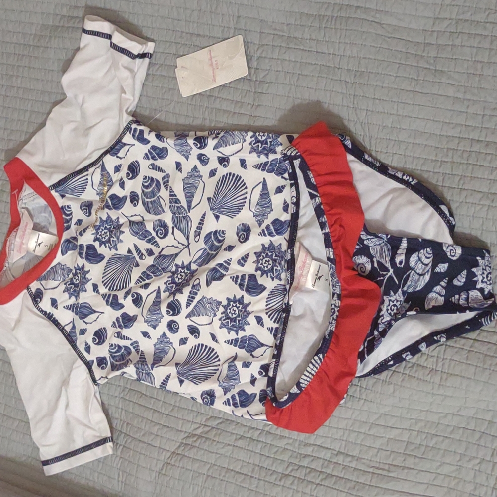 Brand New Tommy Bahama Girls 2pc Swim Wear Size 5